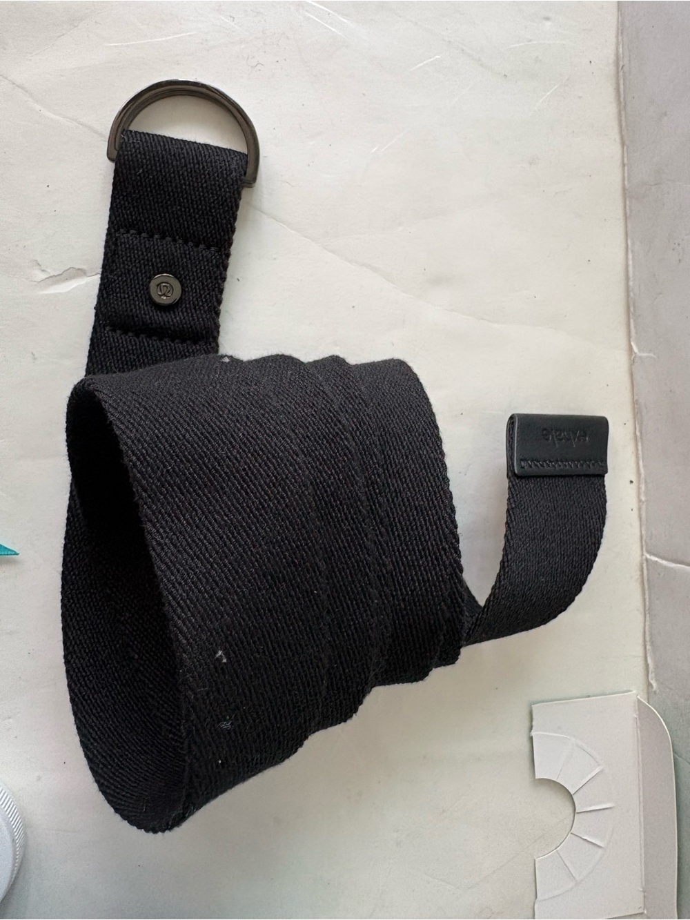Lululemon Women's Inhale Exhale D-Ring Belt OS One Size Black Canvas